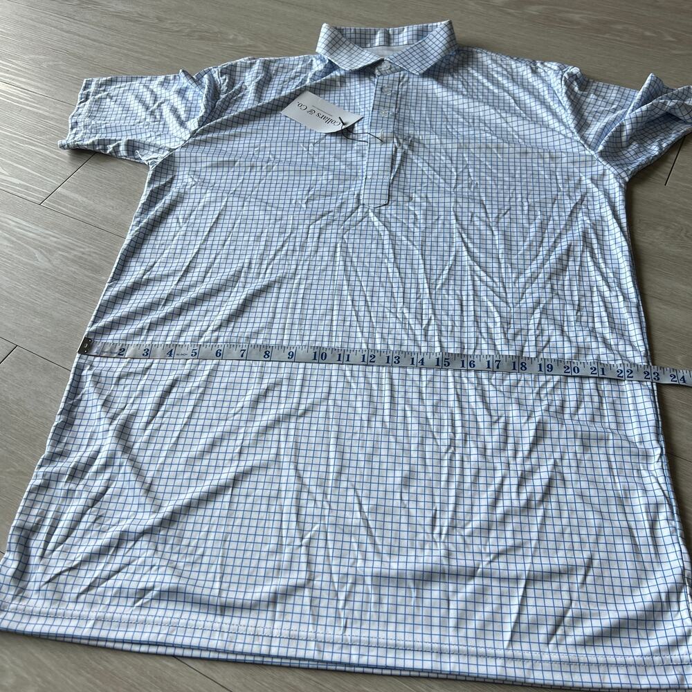 Collars & Co Flawed Mens XL Tall Blue White Square FLAWS Read - Picture 6 of 16